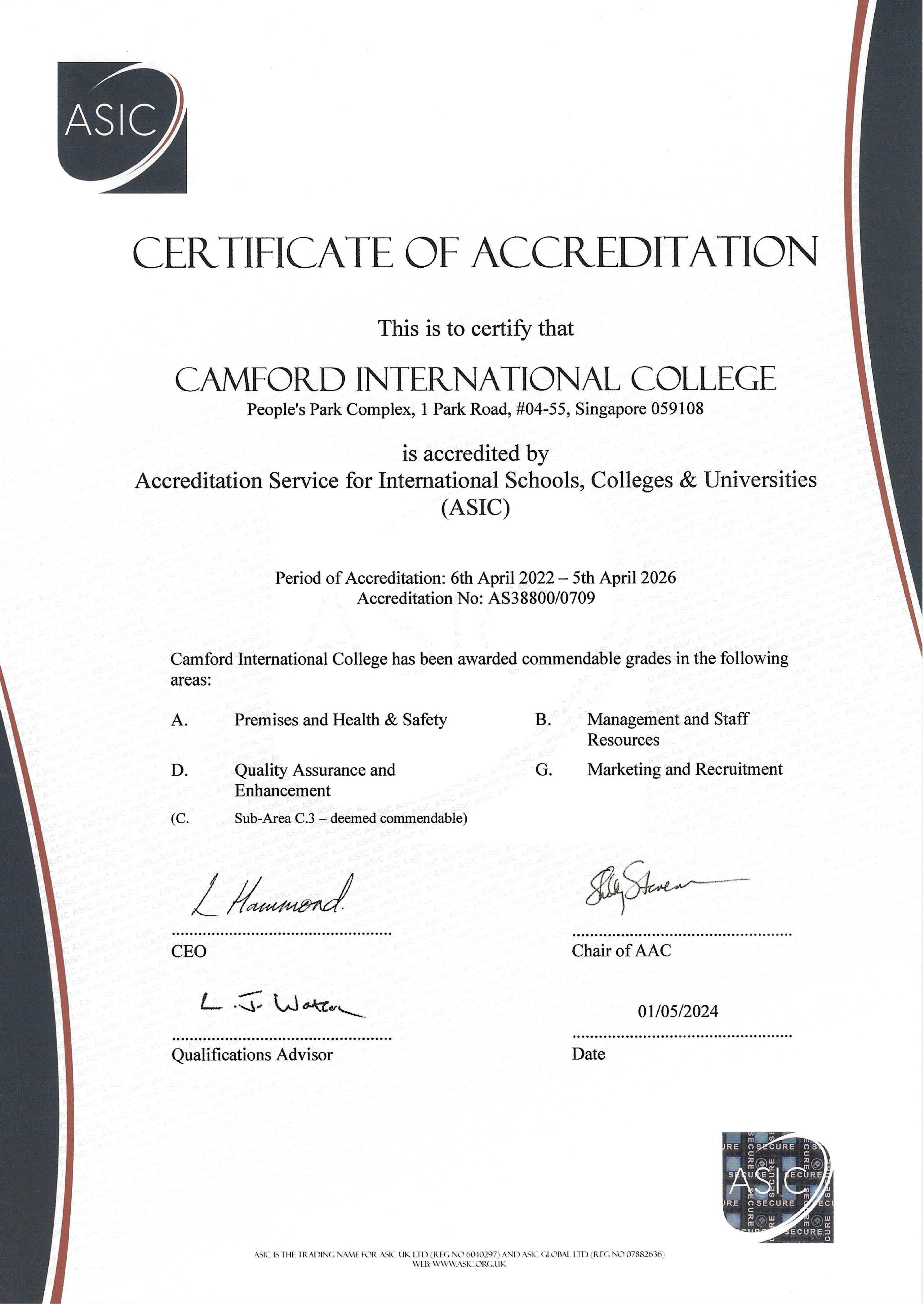Camford International College - Post Remote 2024
